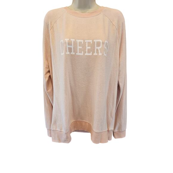 Grayson Threads celebration Cheers Crewneck Pullover Sweater Pink White Sz XXL # - Picture 1 of 8